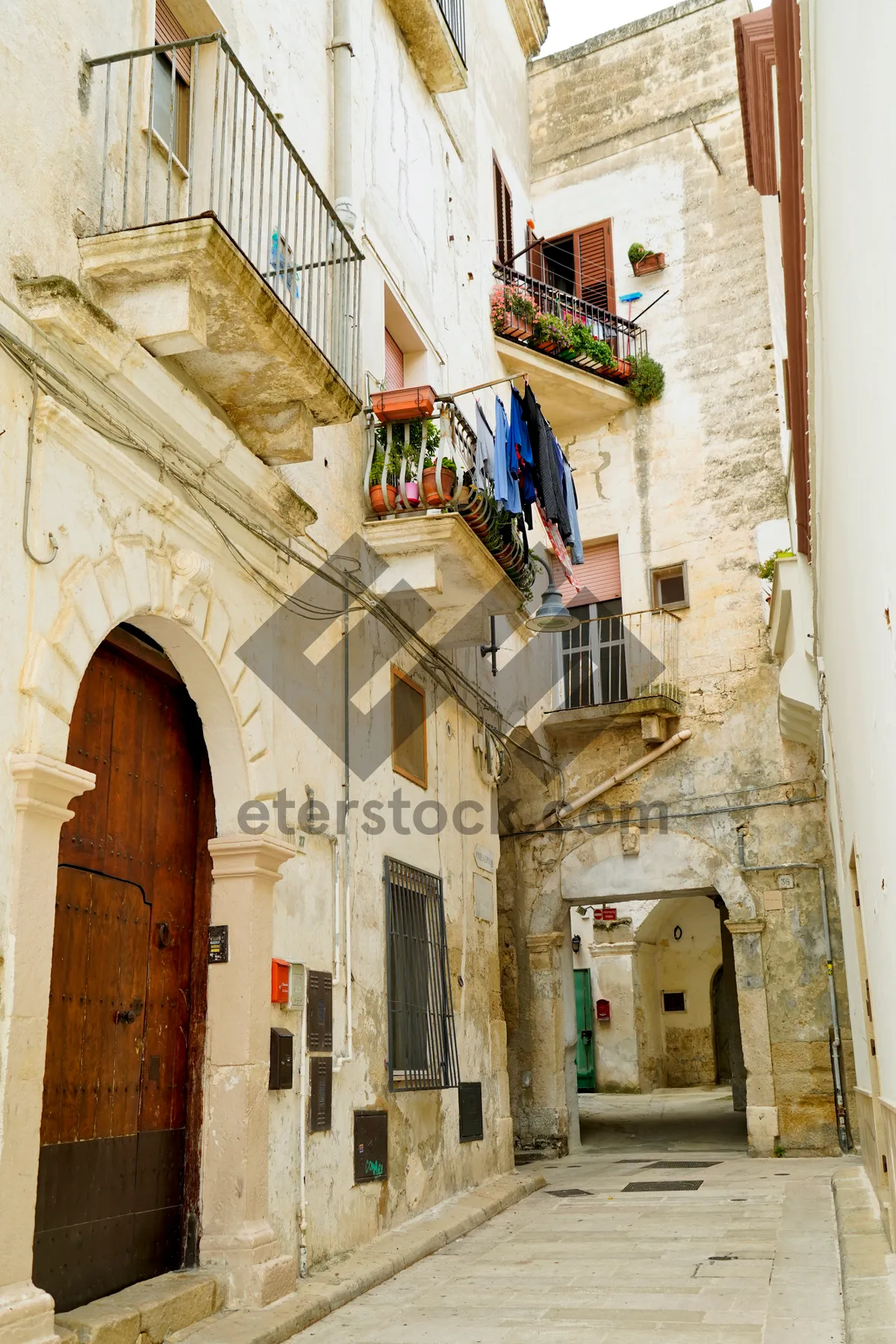 Picture of Ancient church facade in historic city center.