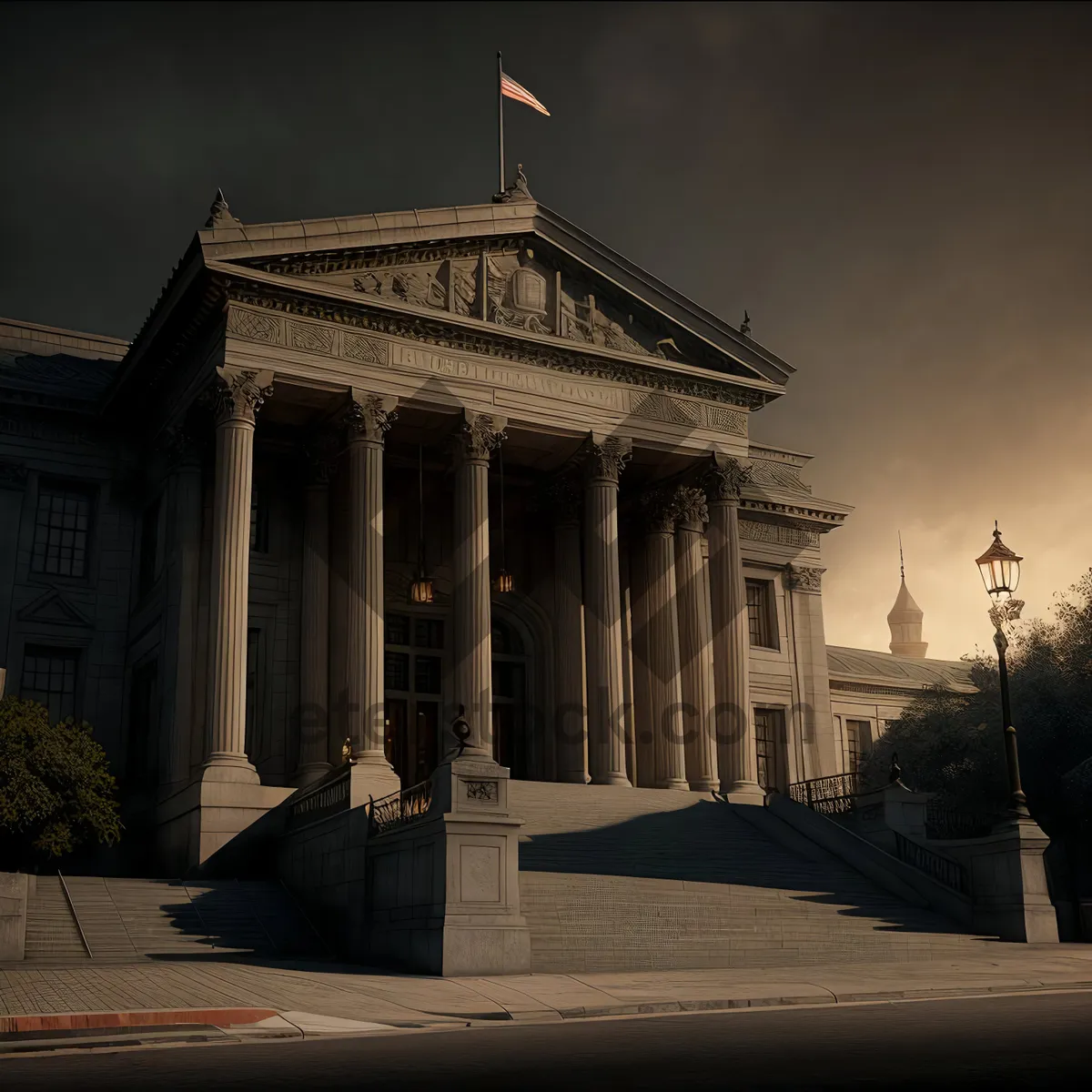 Picture of Iconic University Palace Towering Over Historic City Skyline