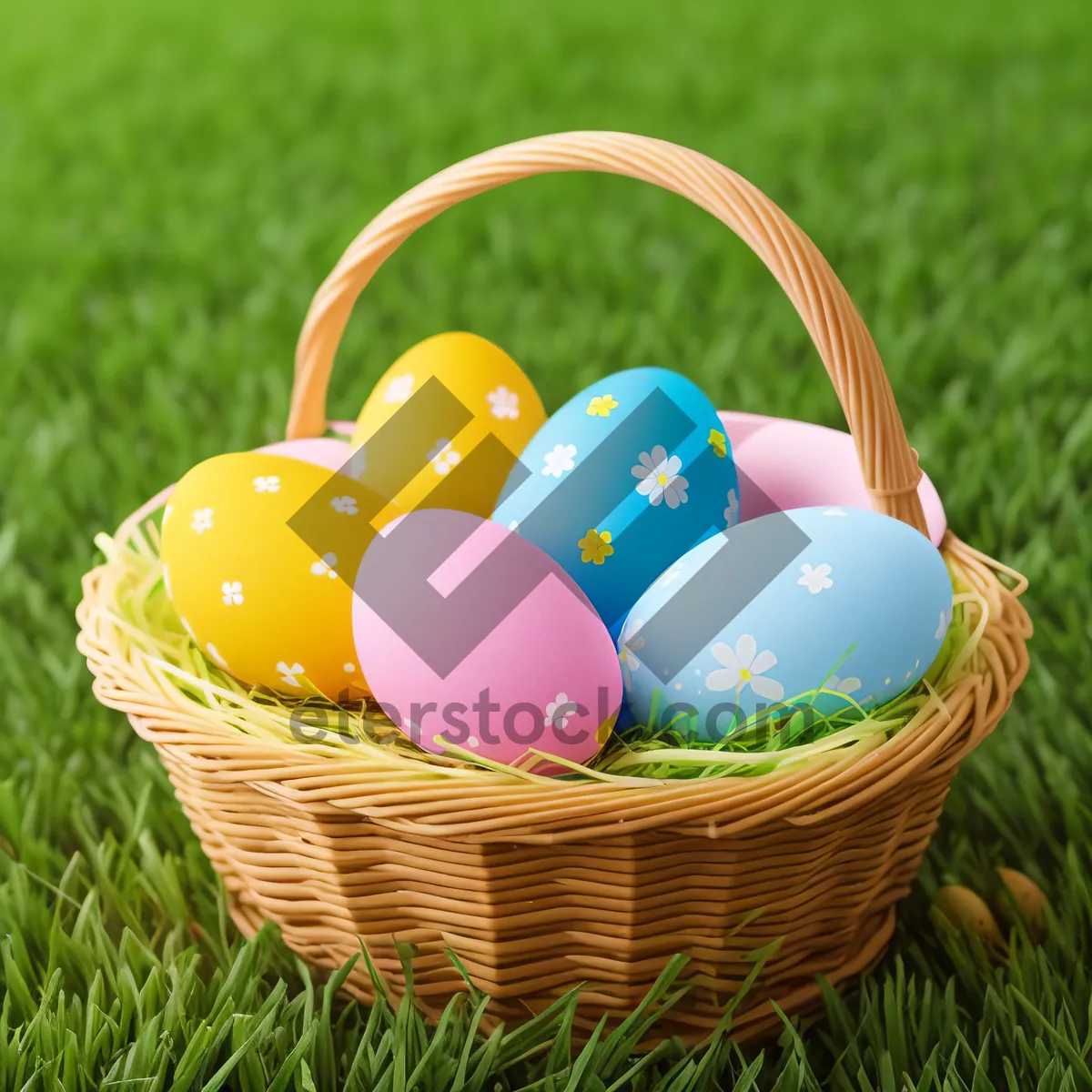 Picture of Easter Celebration: Colorful Basket of Sweet Egg Delights