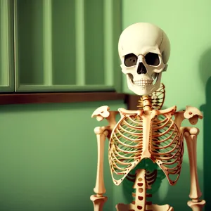 Horror Skeleton Bust: Frightening 3D Anatomy