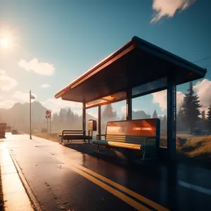 Scenic Road Travel Skyline Architecture
