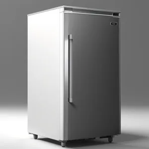 Sleek White 3D Refrigerator with Open Door