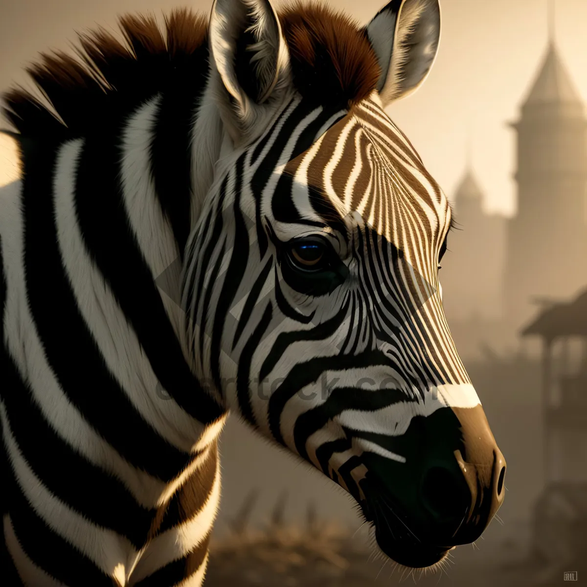 Picture of South African Zebra in Striking Stripes