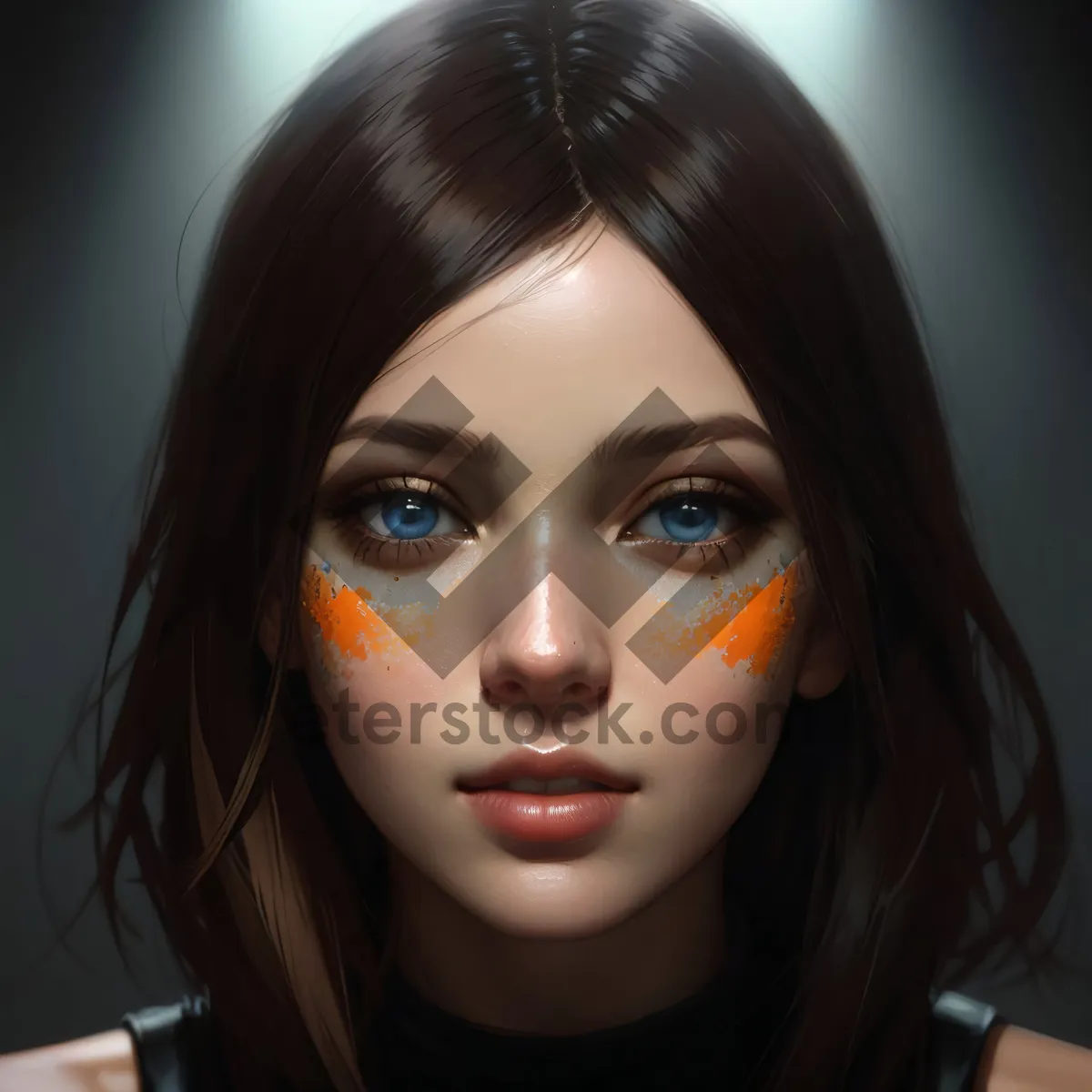Picture of Model with attractive makeup and sexy look