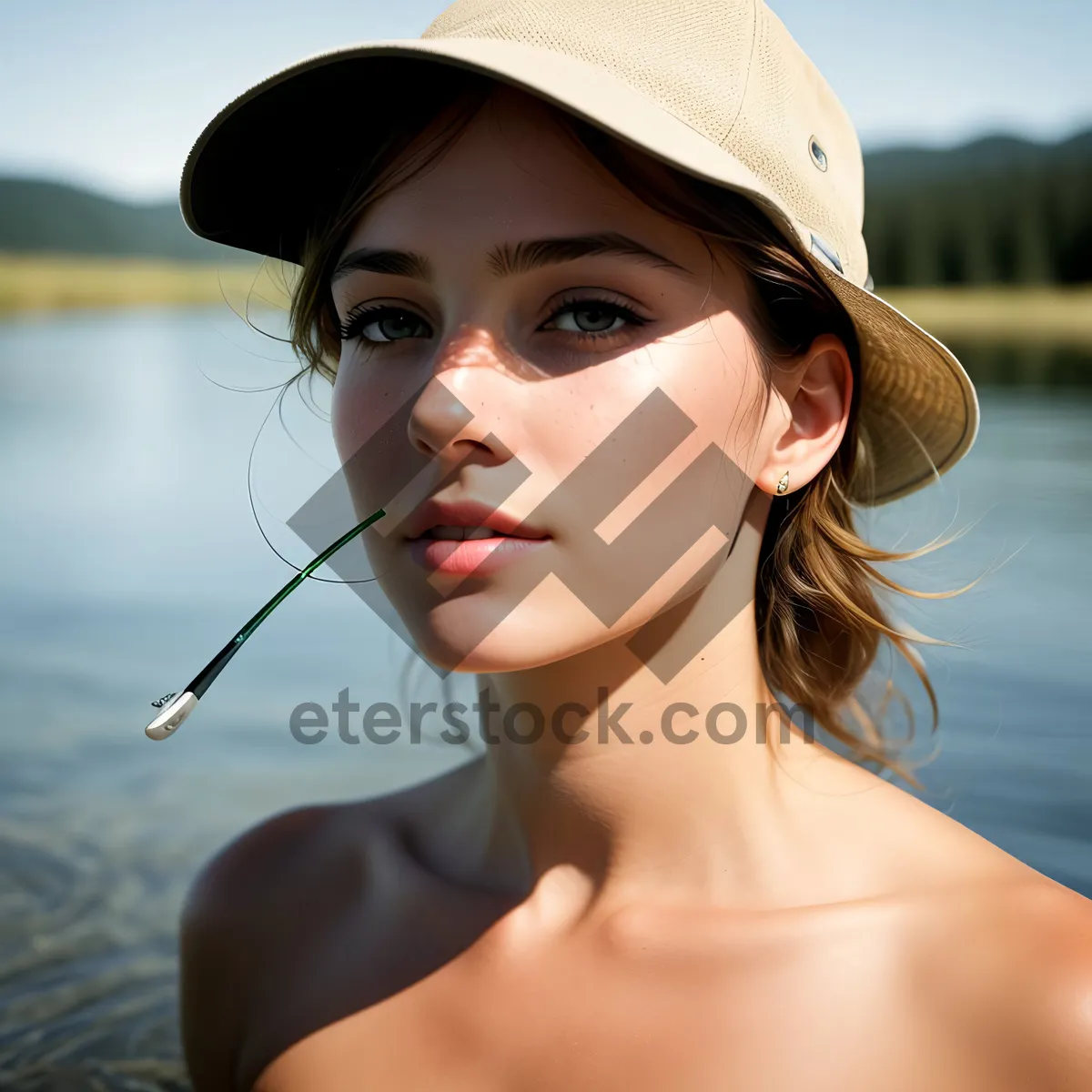 Picture of Friendly Customer Service Agent with Attractive Smile, Wearing Headset