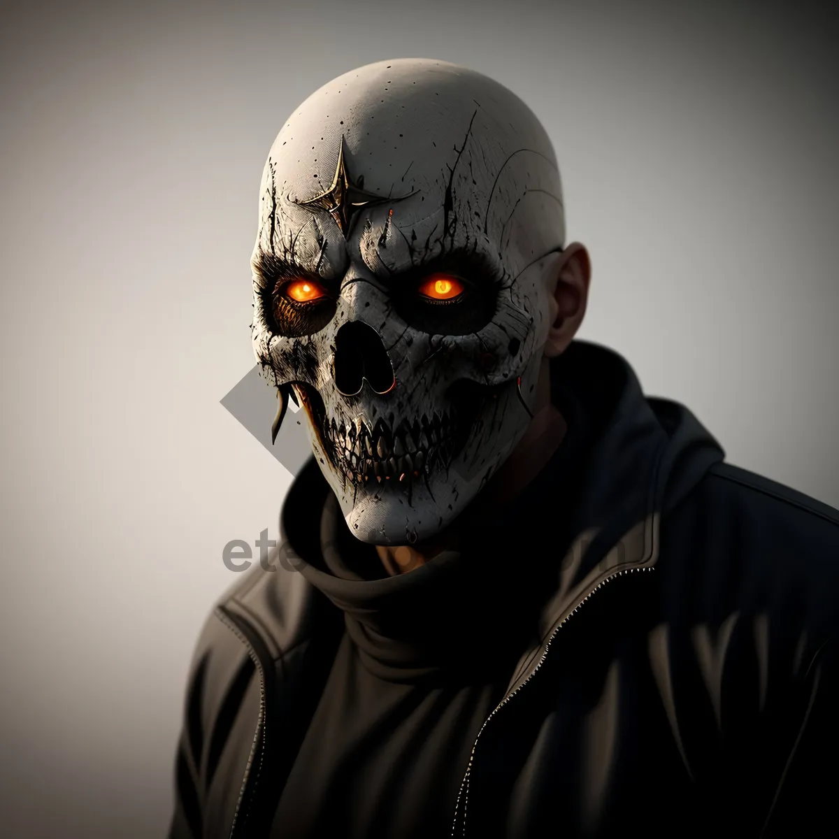 Picture of Sinister Skull Ski Mask: Men's Horror-themed Protective Face-Covering Attire