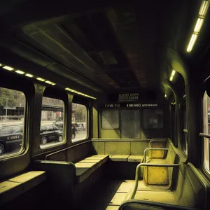 Urban Subway Train Interior Transportation