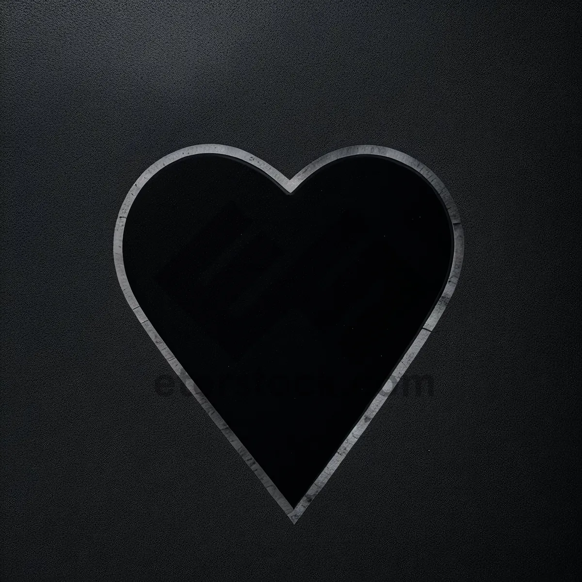 Picture of Black Heart Gem Symbol in Graphic Frame