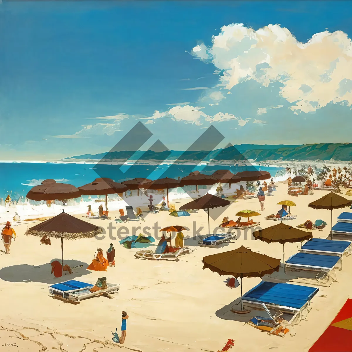 Picture of Idyllic Tropical Paradise: Beach, Sand, and Azure Waters