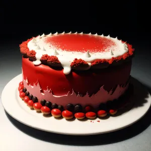 Sweet fruit plate with gourmet cake and chocolate pastry.