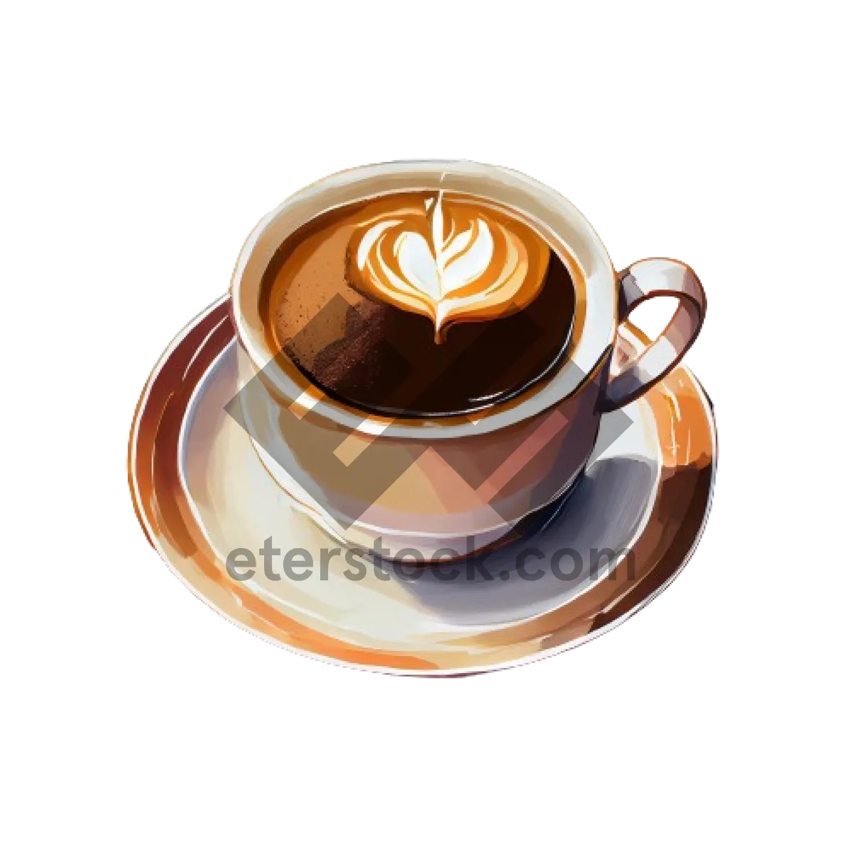 Picture of Morning Coffee on Black Table in Restaurant