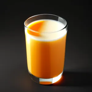 Refreshing Orange Juice in a Frosted Glass