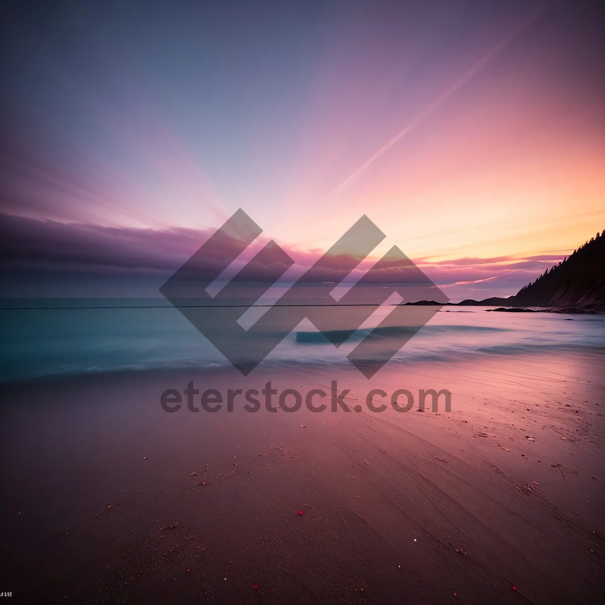 Picture of Tropical Sunset over the Ocean