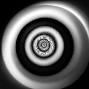 Mesmerizing Swirls: Shiny Spiral Design with Digital Effects