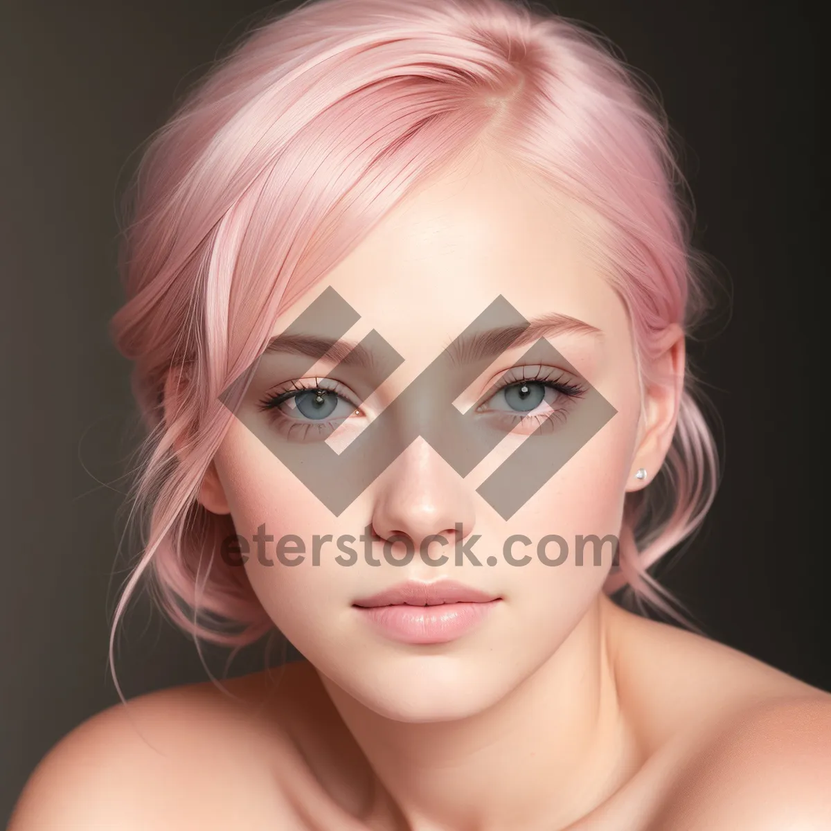 Picture of Blond Beauty with Attractive Makeup and Sensual Eyes