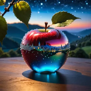 Healthy Fruit Cupcake with Apple and Chocolate Empire