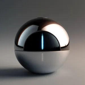 Shiny Glass Ball Icon in 3D Design