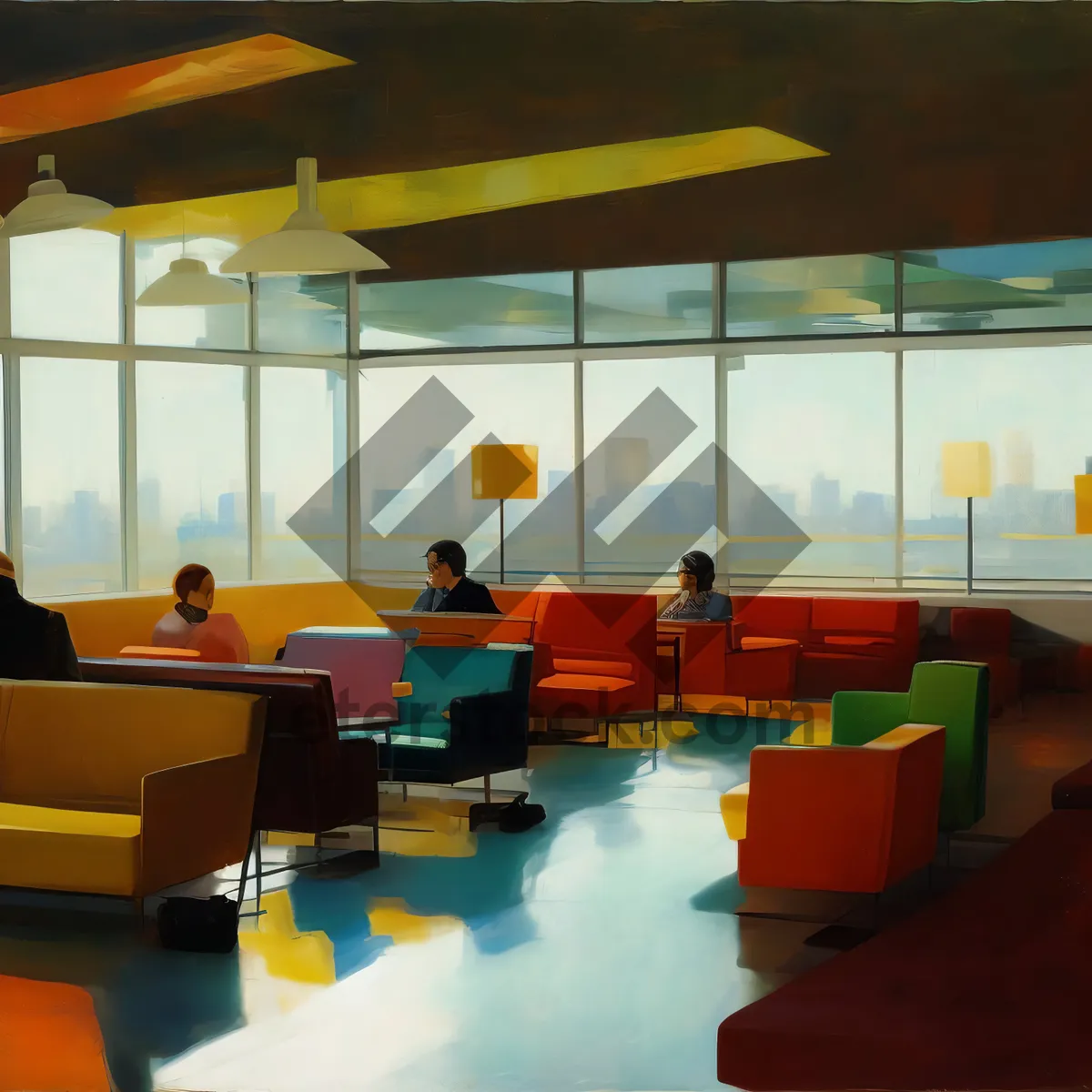 Picture of Modern Classroom Interior with Stylish Furniture