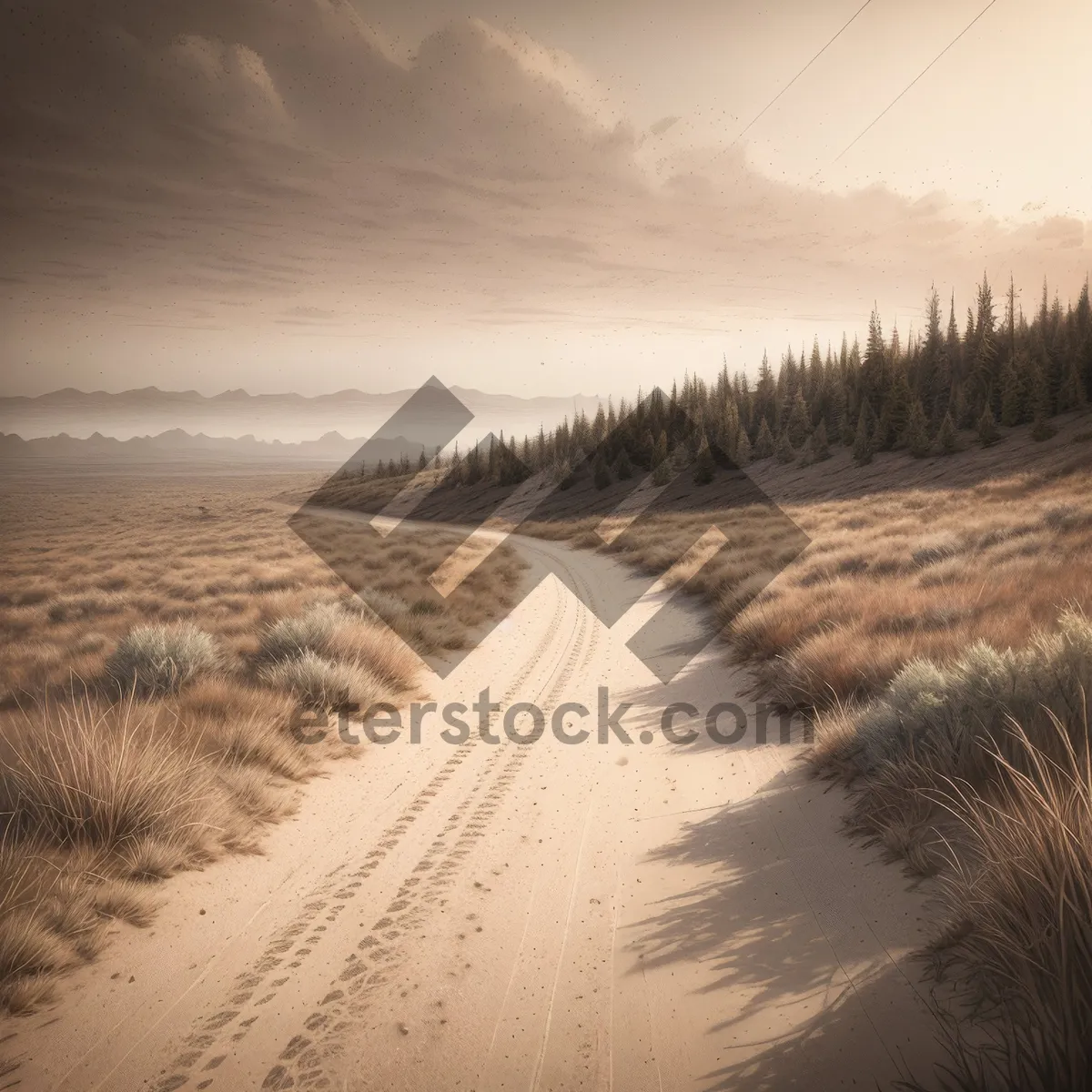 Picture of Serene Sunset Over Beach and Dunes