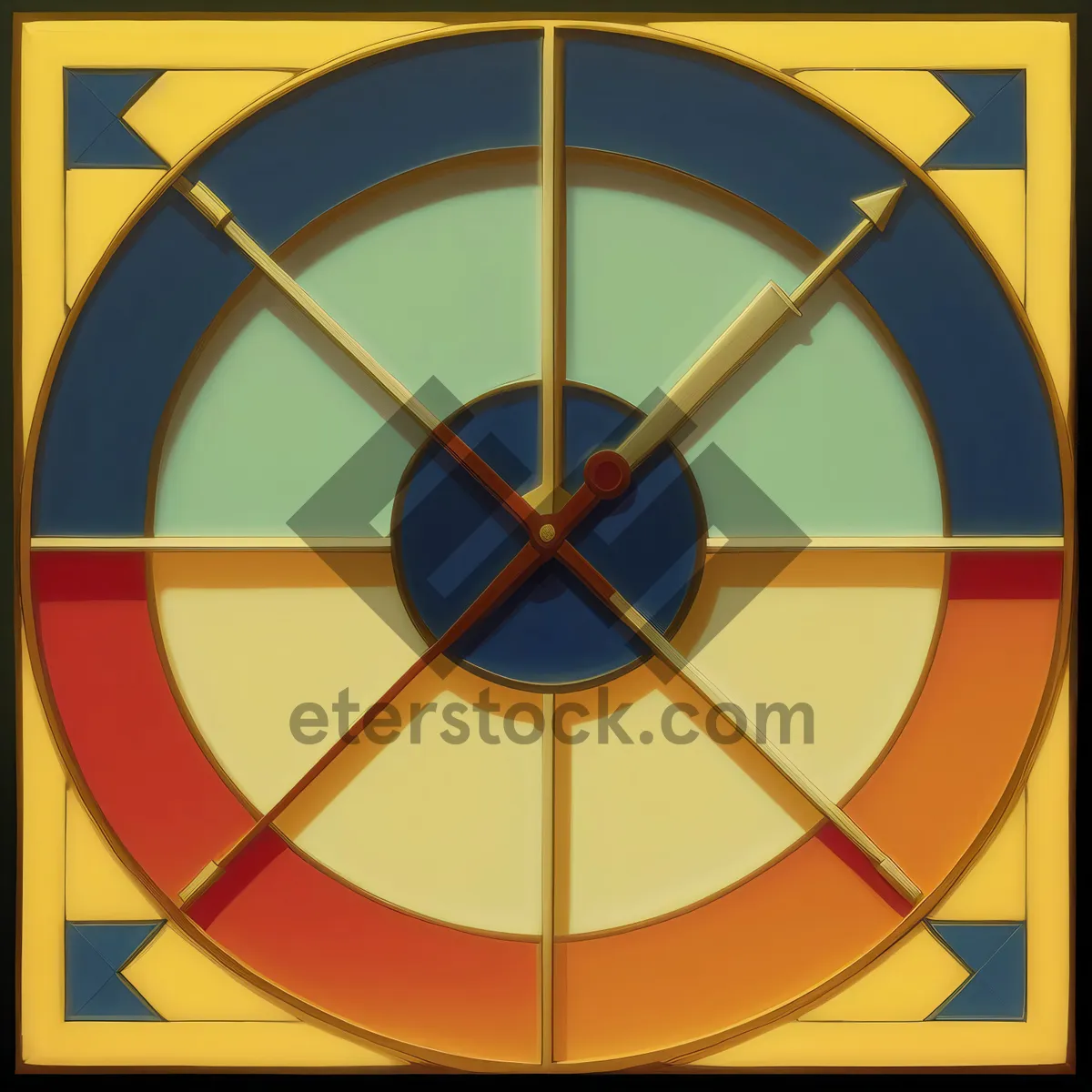 Picture of Analog Wall Clock with Roulette Wheel Design