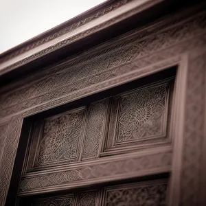 Ancient architectural wall panel with intricate detail