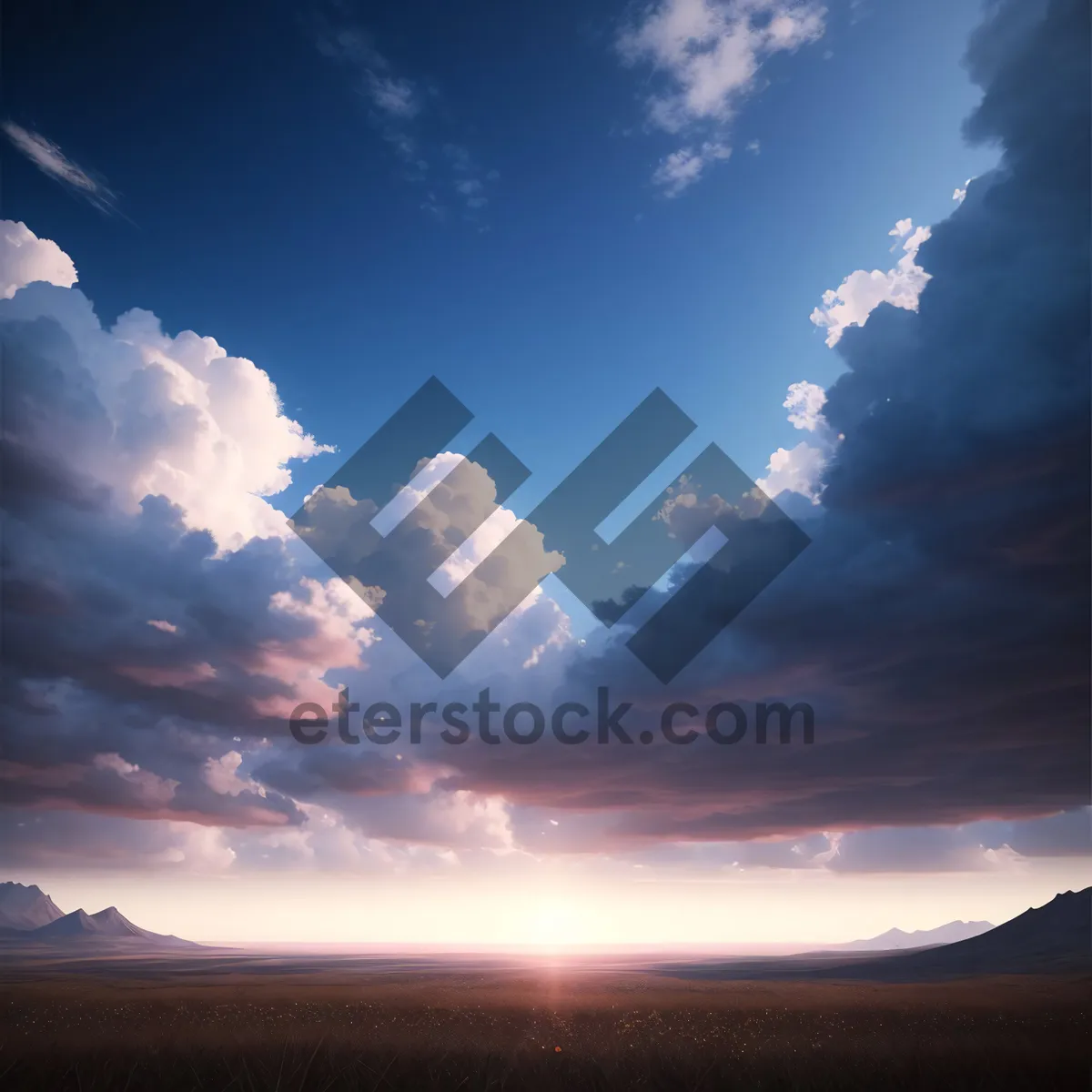 Picture of Aetherial Sunset Over Cloud-kissed Horizon