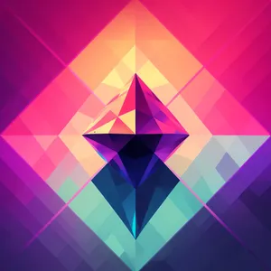 Abstract Geometric Artwork with Vibrant Gradient Colors