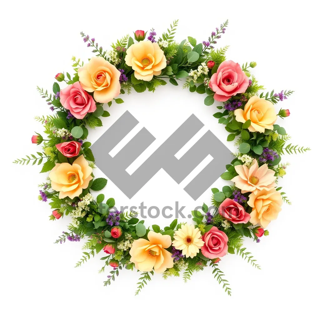 Picture of Floral Silhouette Border Graphic Art