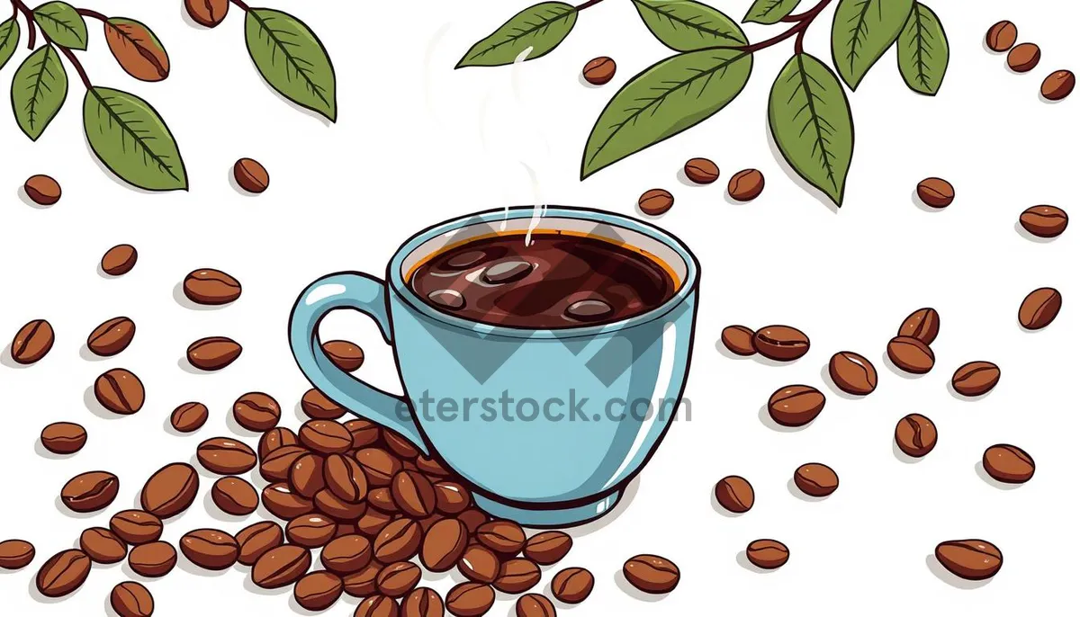 Picture of Aromatic Espresso in Black Coffee Cup
