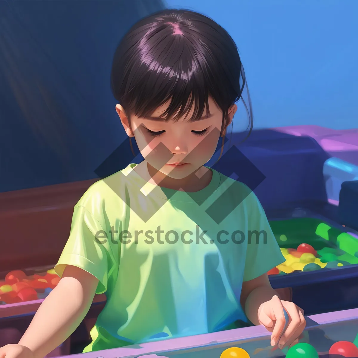 Picture of Smiling young boy engaged in classroom learning