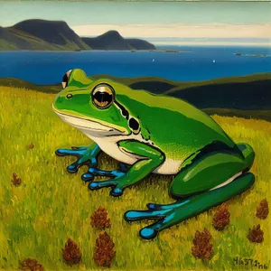 Bulging-eyed Leaf Frog: Abstraction of Wildlife Fauna