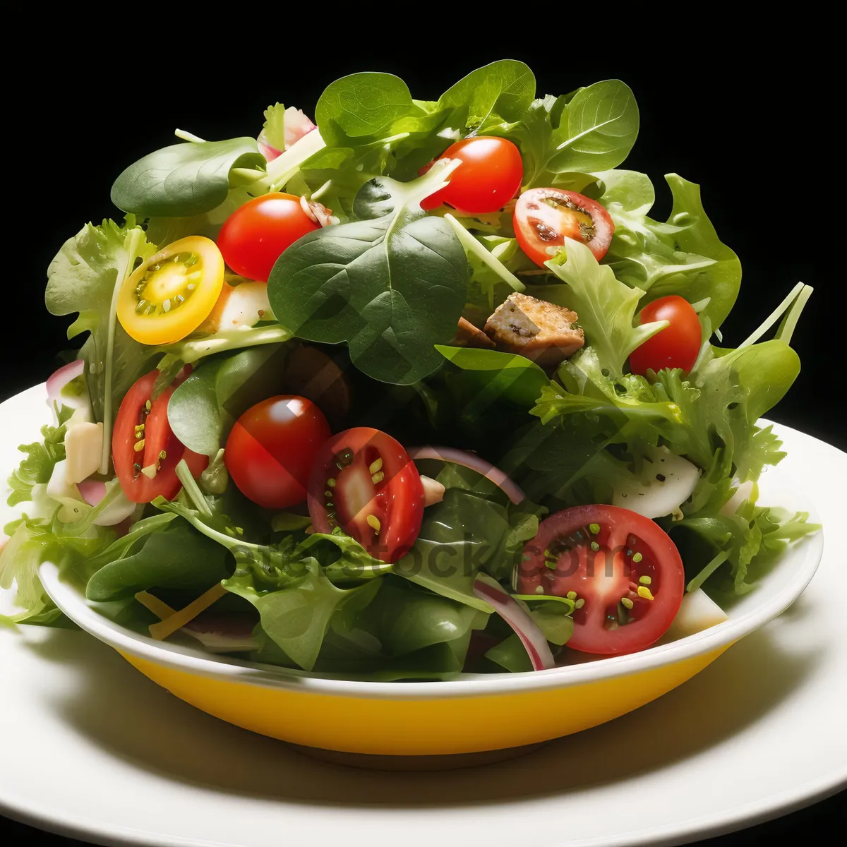 Picture of Fresh Vegetable Salad with Cherry Tomatoes and Basil