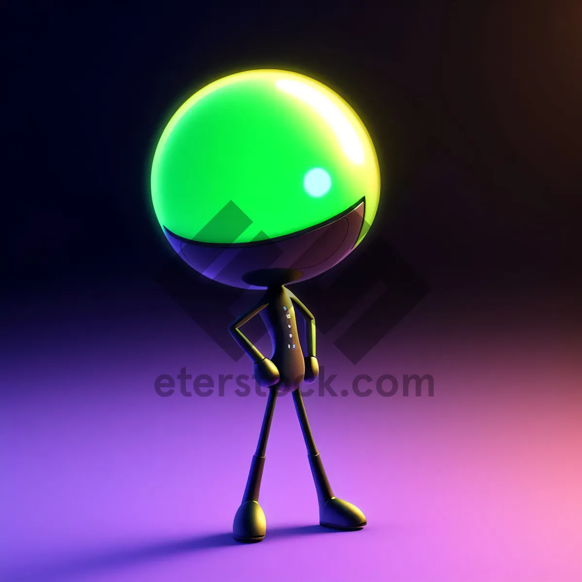 Picture of 3D Party Man with Balloons