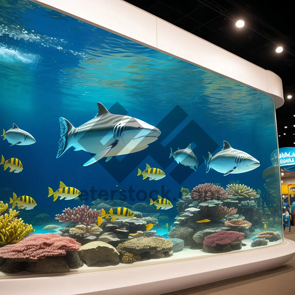 Picture of Marine Life in Sunlit Aquarium