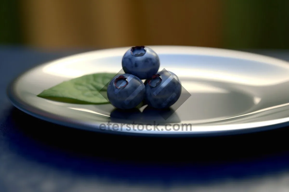 Picture of Fresh and Juicy Organic Blueberries, Sweet and Delicious Snack