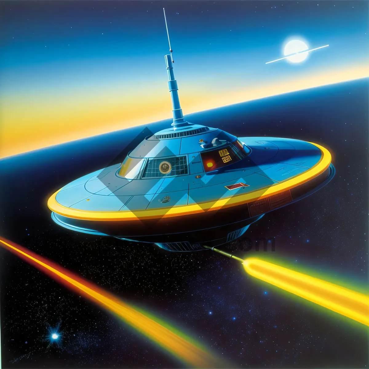 Picture of Celestial Motion: Futuristic 3D Graphics of a Speedboat