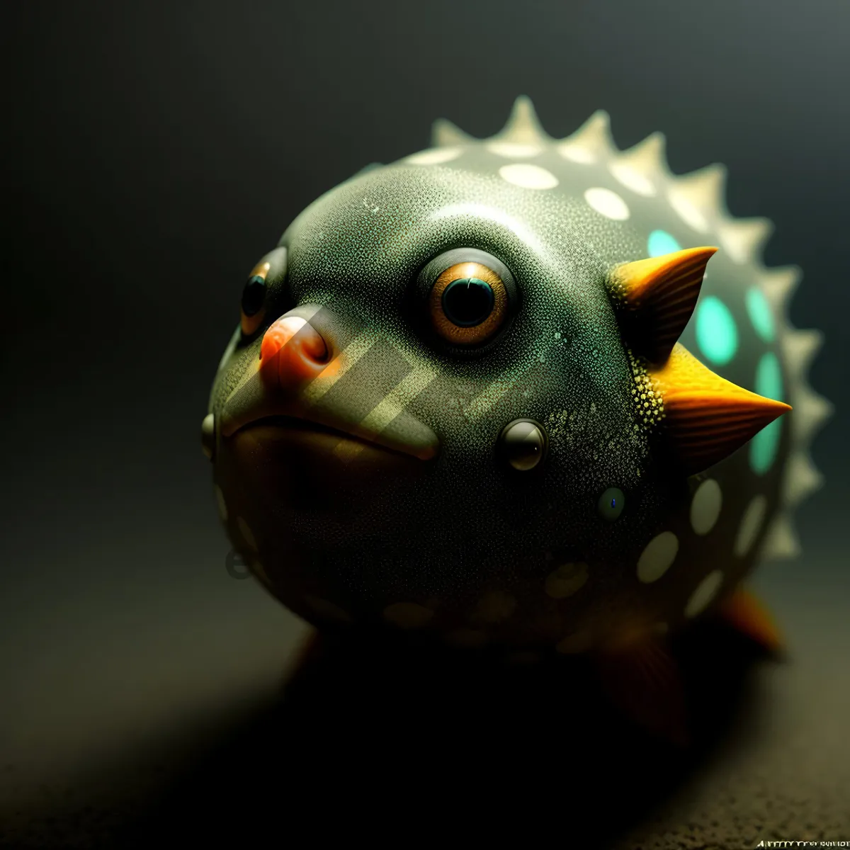 Picture of Eye-catching Goldfish in Piggy Bank Aquarium