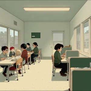 Professional Classroom Meeting with Modern Furniture