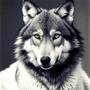 Canine Cutie: Adorable Timber Wolf Dog with Stunning Eyes