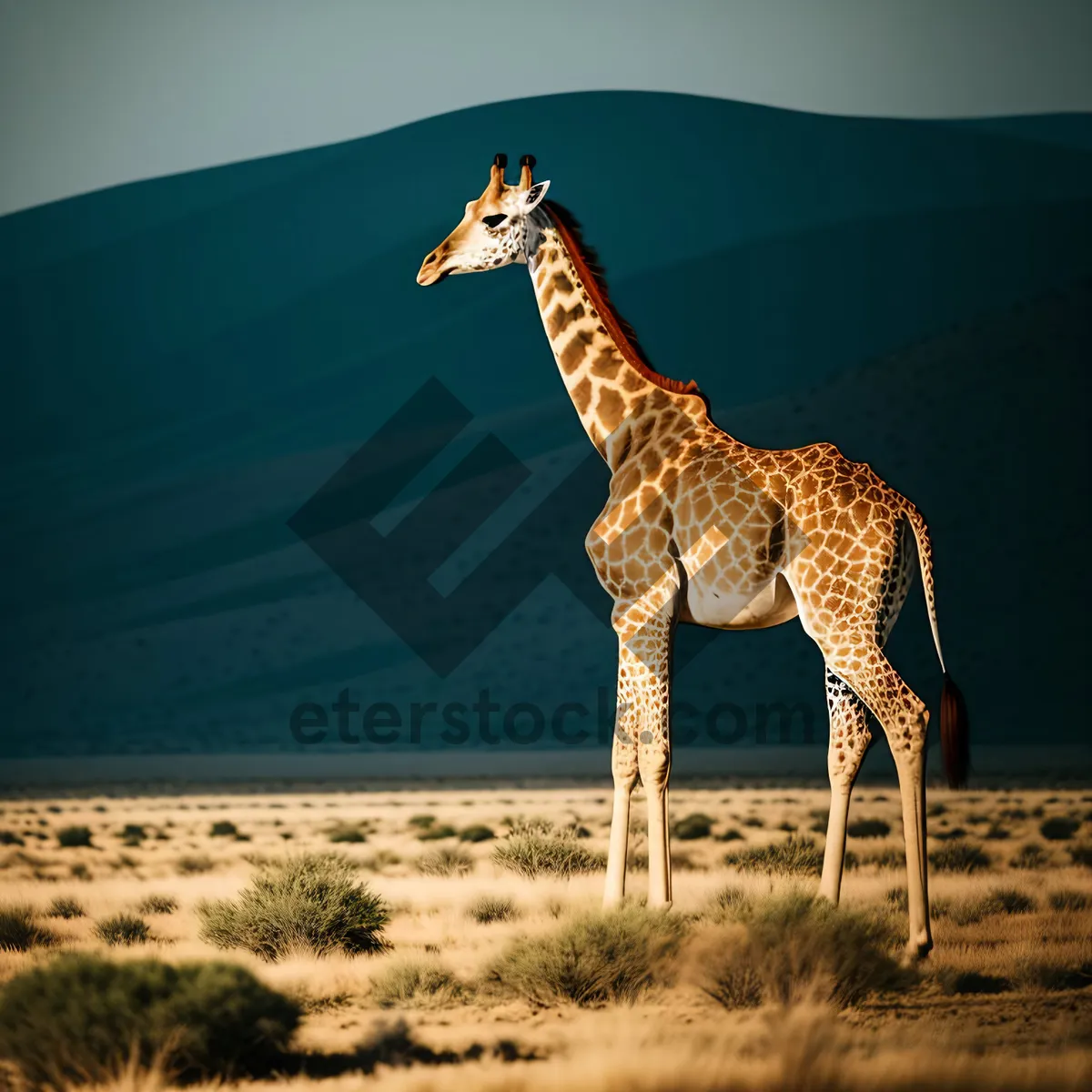 Picture of Majestic Giraffe in South African Wildlife Reserve