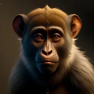 Wild Baby Monkey Portrait on Planet Earth