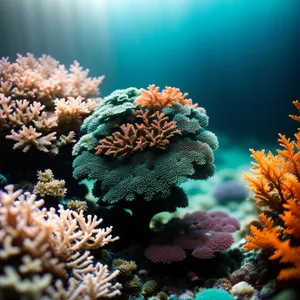 Colorful Coral Reef Underwater Life with Exotic Fish