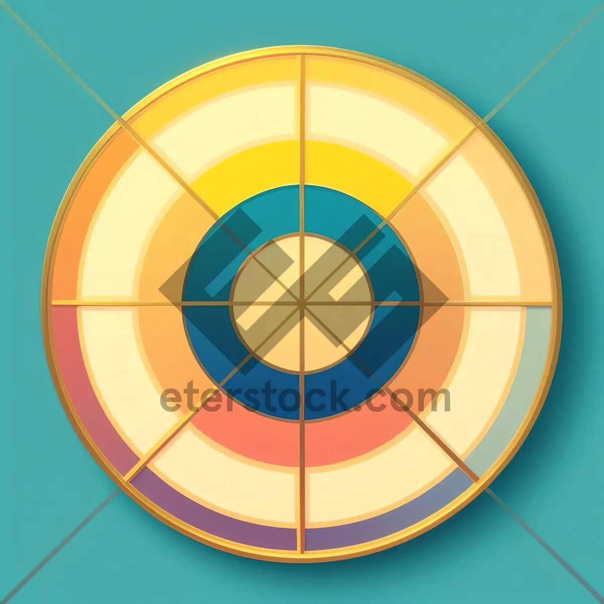 Picture of Round Button Icon with Shiny Sphere Design