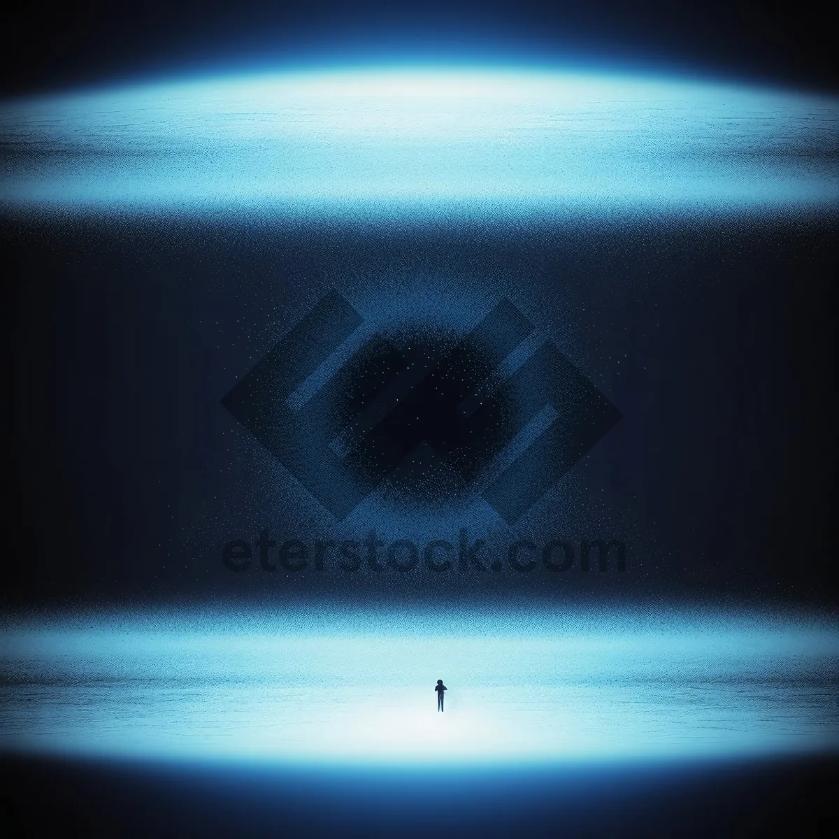 Picture of Dark Digital Wallpaper with Glowing Light Energy Pattern