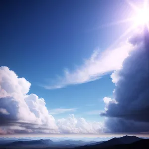 Serene Summer Sky Overlooking Vibrant Landscape