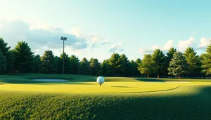 Sunset Over Golf Course Landscape