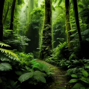 Summer Forest Fern: Lush Greenery in Natural Landscape