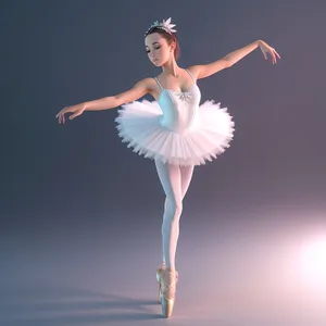 Graceful Ballerina Performing Energetic Jump