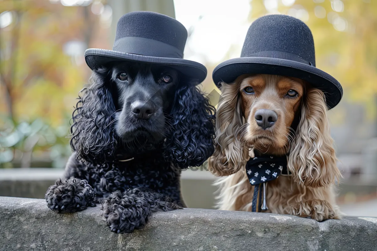 Picture of Cute Cocker Spaniel Puppy - Sporting Dog Portrait