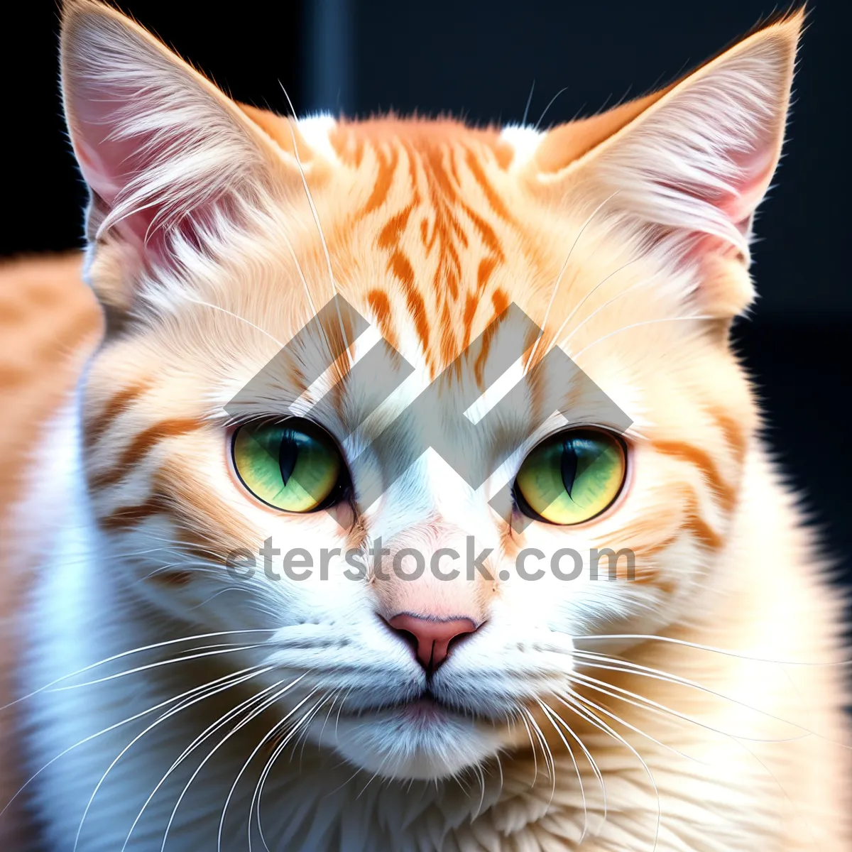 Picture of Fluffy Tabby Kitty with Curious Eyes